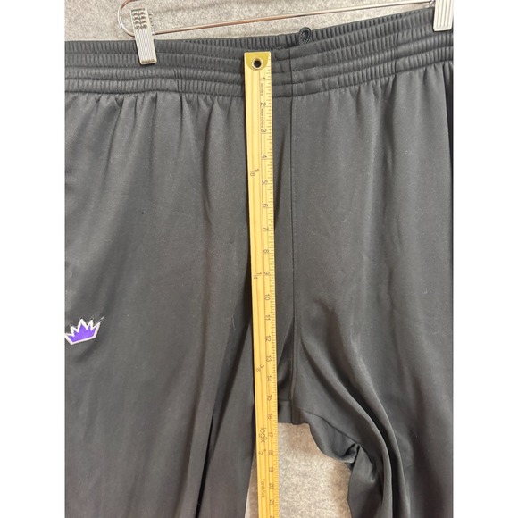 Adidas Track Pants 2XL Black Sacramento Kings NBA Warm Up Snap Game Day Gym READ - Picture 10 of 15